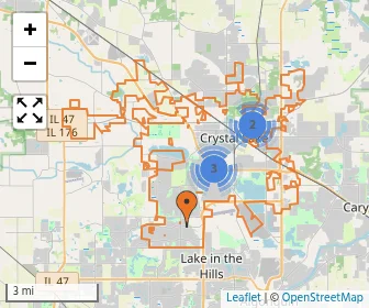 Area schools map